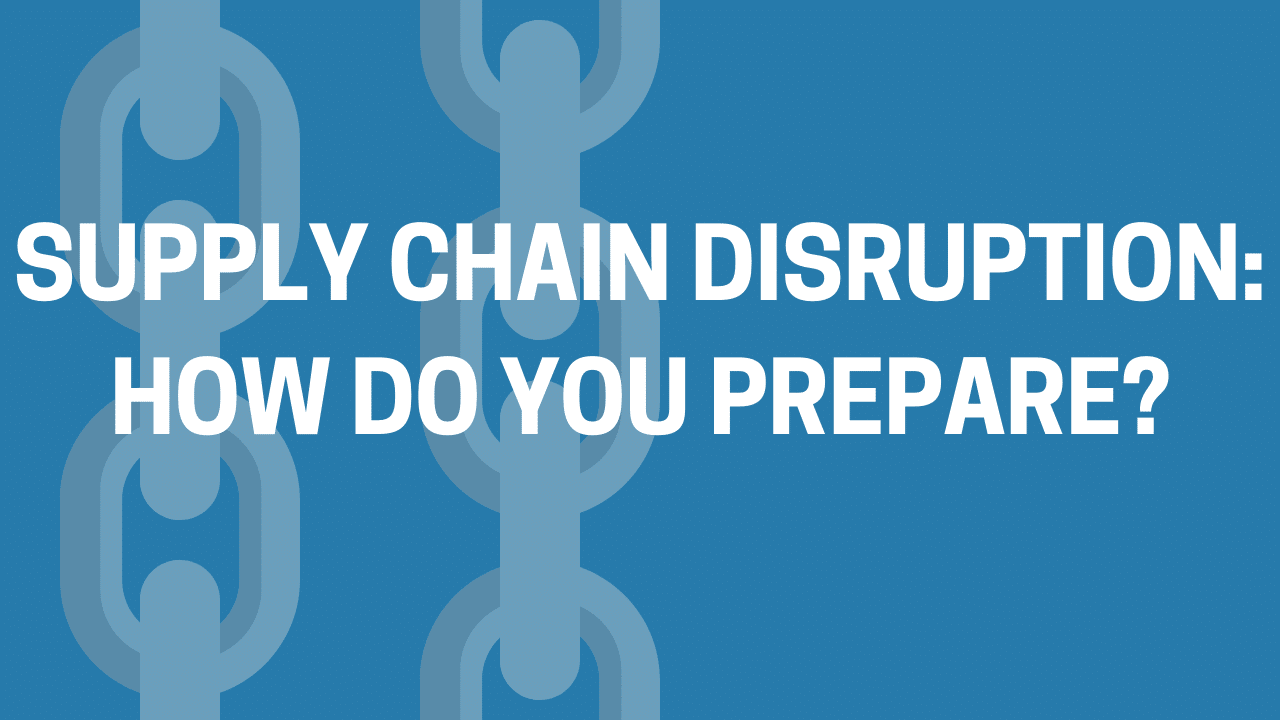 Supply chain disruption infographic title